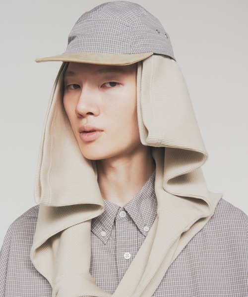 elephant TRIBAL fabrics(エレファントトライバルファブリックス)の「elephant TRIBAL fabrics Mini Check JET CAP(キャップ・メンズ・ブラック/グレー・FREE)」の5枚目の写真