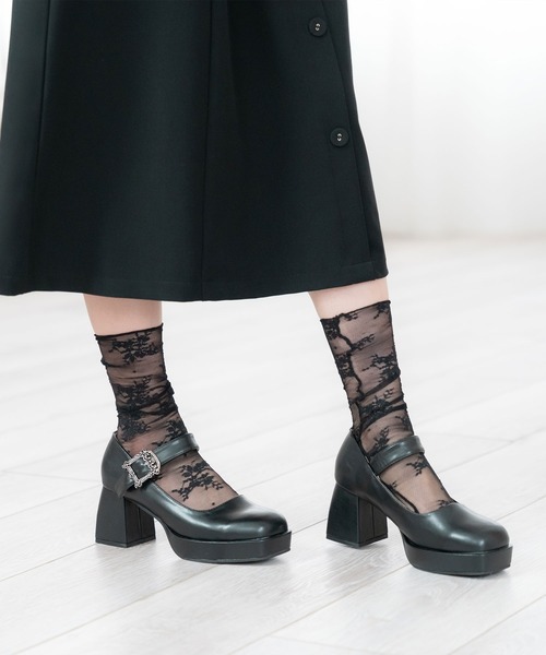 DearMyLoveRose（ディアマイラブローズ）の「スクエアストラップパンプス（パンプス・レディース・ブラック/レッド/ベージュ/ブラウン/ホワイト/クリアブラック/ピンク・23cm/23.5cm/24.5cm/22.5cm/24cm/25cm/25.5cm）」の15枚目の写真