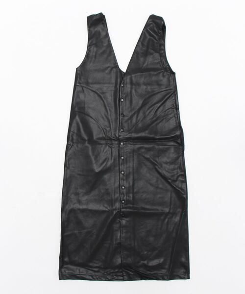 LOWRYS FARM（ローリーズファーム）の「エコレザージャンパースカート　165024（ワンピース・レディース・ブラック/アイボリー・FREE）」の21枚目の写真