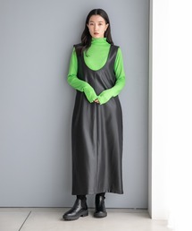 LOWRYS FARM | エコレザージャンパースカート　165024(ワンピース)