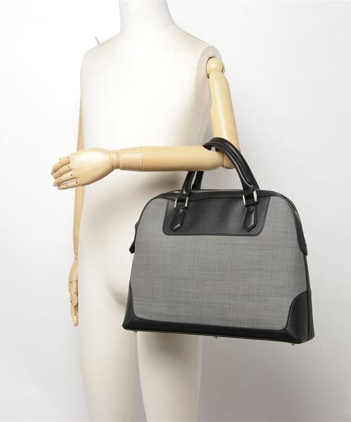 Perfect Suit FActory（パーフェクトスーツファクトリー）の「インポート【REDA】ブリーフバッグ　グレー/ネイビー（ビジネスバッグ・メンズ・ネイビー/ライトグレー・FREE）」の14枚目の写真