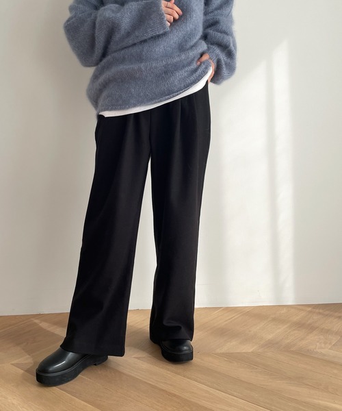 CANAL JEAN（キャナルジーン）の「smileyranna ウォームダブルタックパンツ（その他パンツ・レディース・ダークブラウン/ブラック・SMALL/MEDIUM）」の2枚目の写真