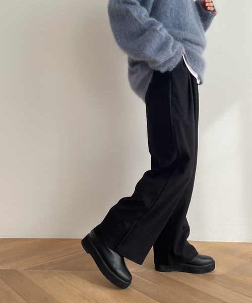 CANAL JEAN（キャナルジーン）の「smileyranna ウォームダブルタックパンツ（その他パンツ・レディース・ダークブラウン/ブラック・SMALL/MEDIUM）」の3枚目の写真