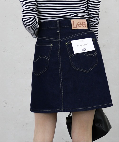 Lee(リー)の「Lee/リー ライトウェイトデニム ミニスカート(スカート・レディース・ブラック系/インディゴブルー/ライトインディゴブルー・SMALL/MEDIUM/X-SMALL)」の3枚目の写真