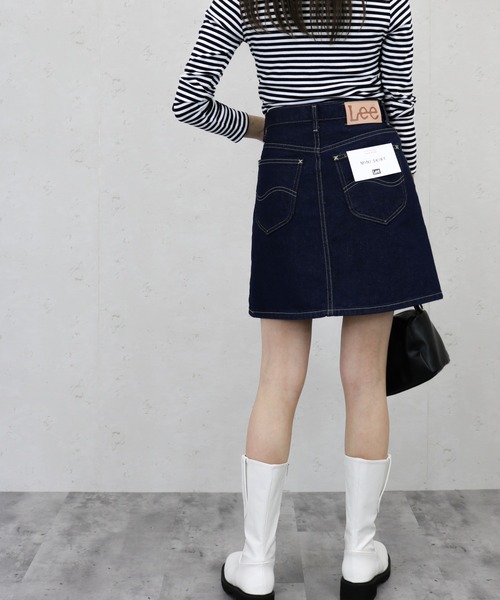 Lee(リー)の「Lee/リー ライトウェイトデニム ミニスカート(スカート・レディース・ブラック系/インディゴブルー/ライトインディゴブルー・SMALL/MEDIUM/X-SMALL)」の9枚目の写真