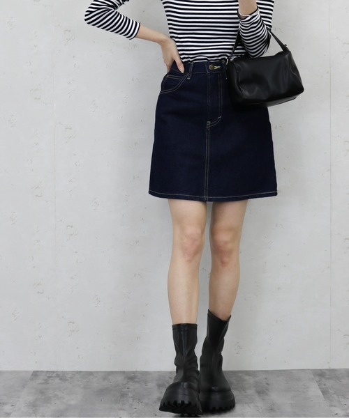 Lee(リー)の「Lee/リー ライトウェイトデニム ミニスカート(スカート・レディース・ブラック系/インディゴブルー/ライトインディゴブルー・SMALL/MEDIUM/X-SMALL)」の11枚目の写真