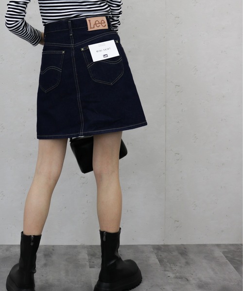 Lee(リー)の「Lee/リー ライトウェイトデニム ミニスカート(スカート・レディース・ブラック系/インディゴブルー/ライトインディゴブルー・SMALL/MEDIUM/X-SMALL)」の12枚目の写真