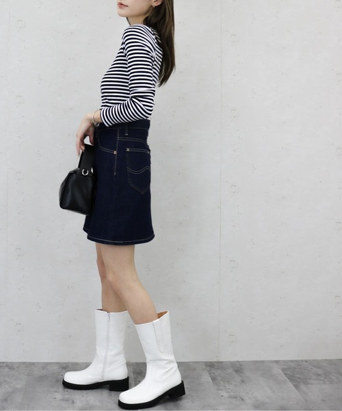 Lee(リー)の「Lee/リー ライトウェイトデニム ミニスカート(スカート・レディース・ブラック系/インディゴブルー/ライトインディゴブルー・SMALL/MEDIUM/X-SMALL)」の15枚目の写真