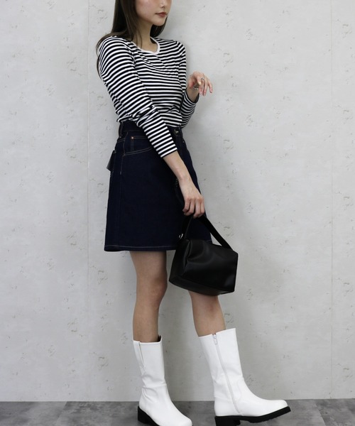 Lee(リー)の「Lee/リー ライトウェイトデニム ミニスカート(スカート・レディース・ブラック系/インディゴブルー/ライトインディゴブルー・SMALL/MEDIUM/X-SMALL)」の17枚目の写真