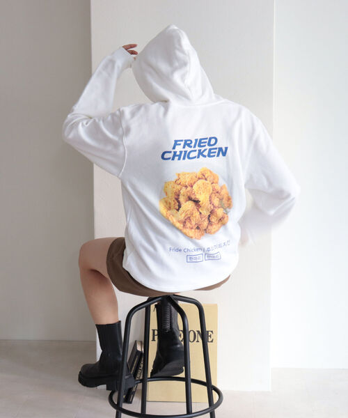 FREDY&GLOSTER（フレディアンドグロスター）の「【ネネチキン×FG】コラボパーカー（スウェット・レディース・ホワイト系その他4/ホワイト系その他5/ブラック系その他3/ブラック系その他4・FREE）」の6枚目の写真