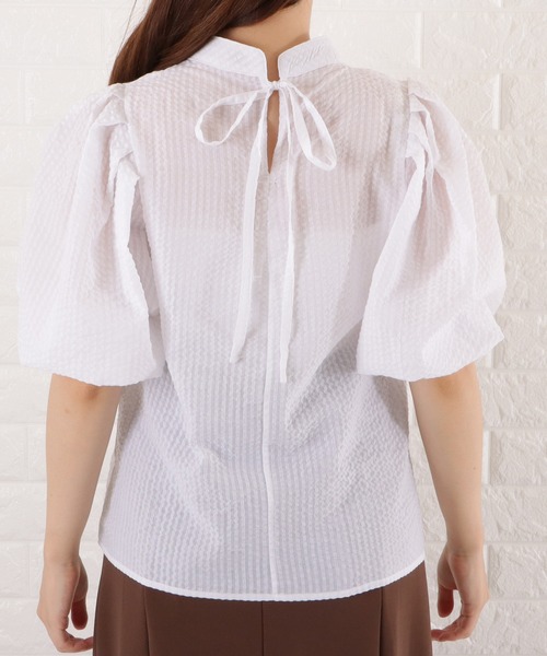 Lace Ladies(レースレディース)の「タックボリューム袖ブラウス(シャツ/ブラウス・レディース・ブラック/ブルー/ホワイト・M/XL/L/S)」の17枚目の写真