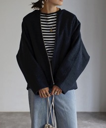 Bonjour Sagan | ウールライクコクーンコート(ノーカラーコート)