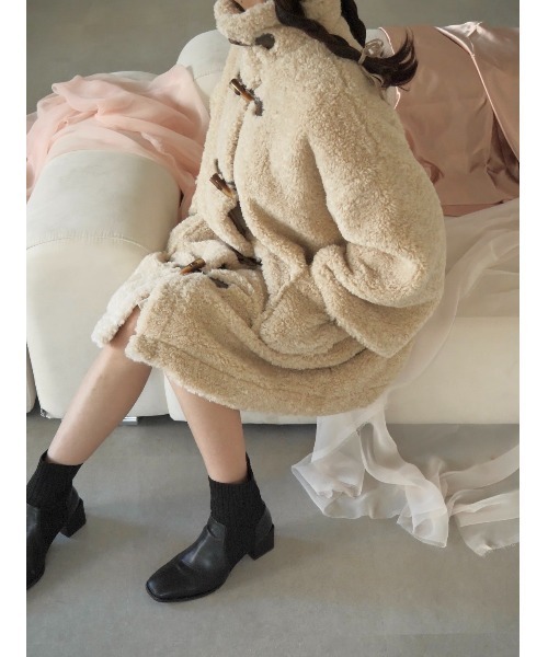 muguet（ミュゲ）の「duffle boa mini coat（ダッフルコート）」 - WEAR