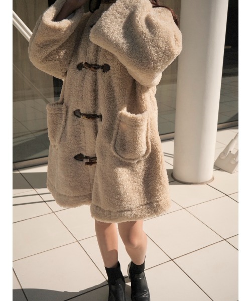 muguet（ミュゲ）の「duffle boa mini coat（ダッフルコート）」 - WEAR