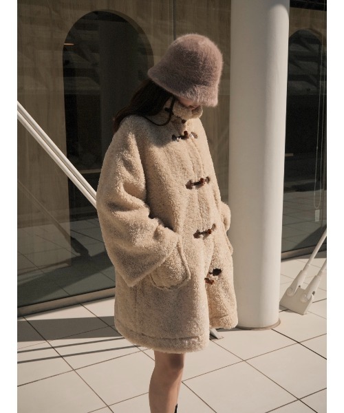 muguet（ミュゲ）の「duffle boa mini coat（ダッフルコート）」 - WEAR
