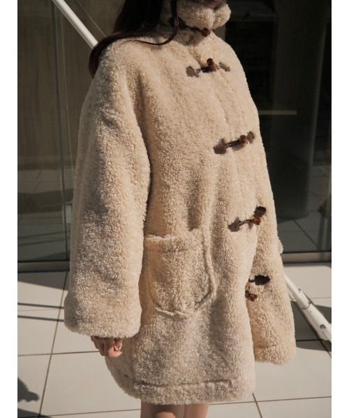 muguet（ミュゲ）の「duffle boa mini coat（ダッフルコート）」 - WEAR