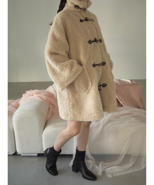 muguet（ミュゲ）の「duffle boa mini coat（ダッフルコート）」 - WEAR