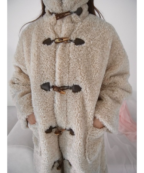 muguet（ミュゲ）の「duffle boa mini coat（ダッフルコート）」 - WEAR