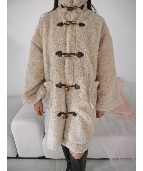 muguet（ミュゲ）の「duffle boa mini coat（ダッフルコート）」 - WEAR