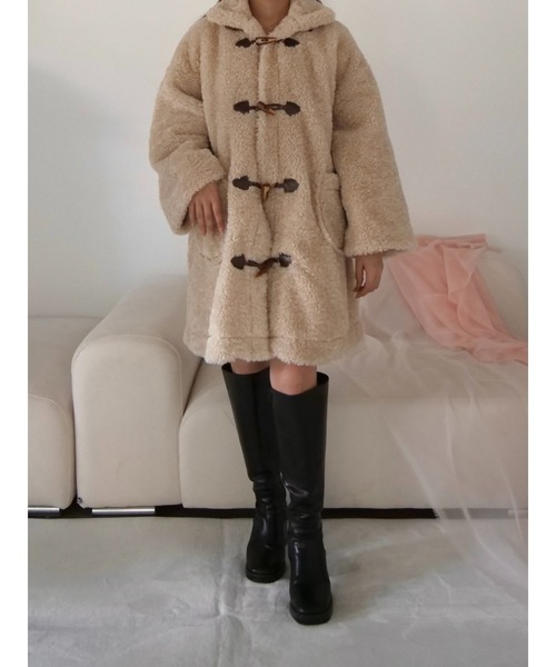 muguet（ミュゲ）の「duffle boa mini coat（ダッフルコート）」 - WEAR