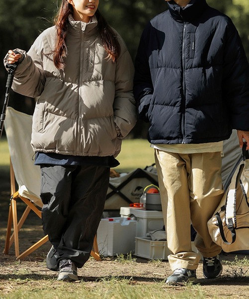 HOOK（フック）の「【HOOK】ベーシックハイネック中綿ジャケット（ダウンジャケット/コート・メンズ・ネイビー/ベージュ・M/L/XL/XXL）」の7枚目の写真