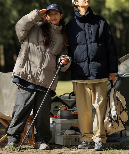 HOOK（フック）の「【HOOK】ベーシックハイネック中綿ジャケット（ダウンジャケット/コート・メンズ・ネイビー/ベージュ・M/L/XL/XXL）」の18枚目の写真