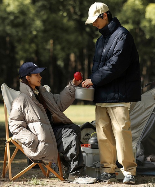 HOOK（フック）の「【HOOK】ベーシックハイネック中綿ジャケット（ダウンジャケット/コート・メンズ・ネイビー/ベージュ・M/L/XL/XXL）」の14枚目の写真