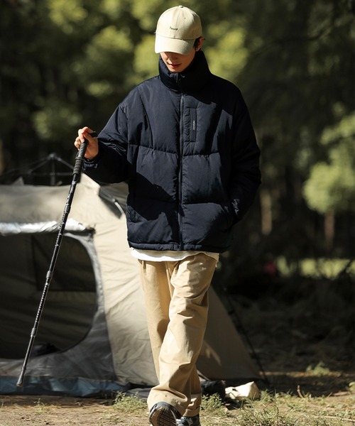 HOOK（フック）の「【HOOK】ベーシックハイネック中綿ジャケット（ダウンジャケット/コート・メンズ・ネイビー/ベージュ・M/L/XL/XXL）」の15枚目の写真