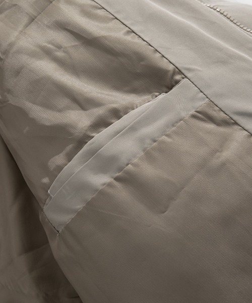 HOOK（フック）の「【HOOK】ベーシックハイネック中綿ジャケット（ダウンジャケット/コート・メンズ・ネイビー/ベージュ・M/L/XL/XXL）」の20枚目の写真