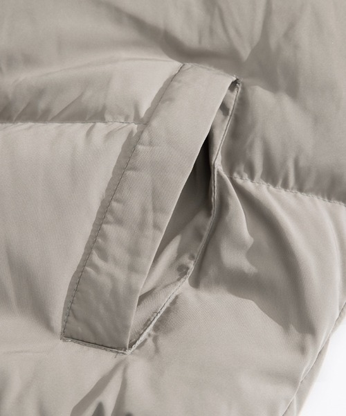 HOOK（フック）の「【HOOK】ベーシックハイネック中綿ジャケット（ダウンジャケット/コート・メンズ・ネイビー/ベージュ・M/L/XL/XXL）」の16枚目の写真