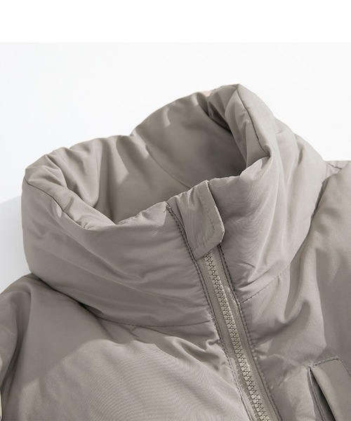 HOOK（フック）の「【HOOK】ベーシックハイネック中綿ジャケット（ダウンジャケット/コート・メンズ・ネイビー/ベージュ・M/L/XL/XXL）」の5枚目の写真