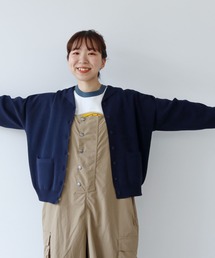 PAR ICI（パーリッシィ）の「強撚綿 総針度詰め開襟カーディガン（カーディガン/ボレロ）」
