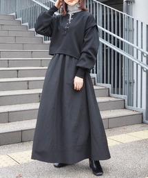 tiptop | ドット釦プルオーバー×ワンピースSET(ワンピース)