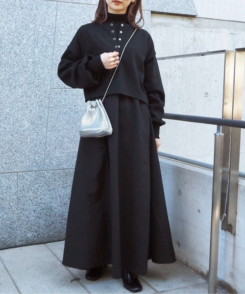 tiptop（ティップトップ）の「ドット釦プルオーバー×ワンピースSET（ワンピース・レディース・ブラック/グレー/ブラック系その他/グレー系その他/ブラック系その他2/グレー系その他2・FREE）」の8枚目の写真