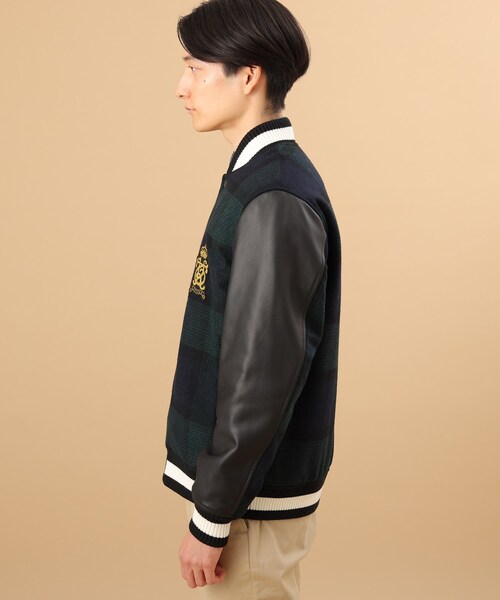 TAKEO KIKUCHI(タケオキクチ)の「◆ウール ビーバー チェック スタジャン(スタジャン・メンズ・ネイビー系1/グレー系その他2・03/02/04)」の5枚目の写真