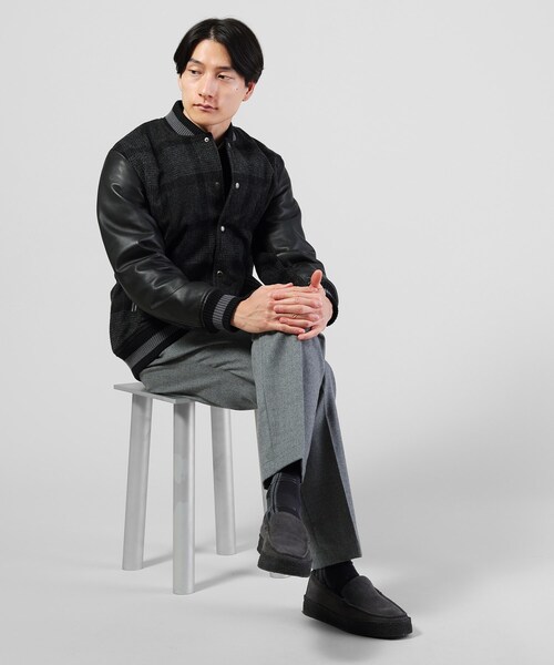 TAKEO KIKUCHI(タケオキクチ)の「◆ウール ビーバー チェック スタジャン(スタジャン・メンズ・ネイビー系1/グレー系その他2・03/02/04)」の17枚目の写真