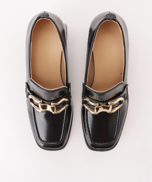 セール】チャンキーヒールビットローファー（ローファー）｜Lace