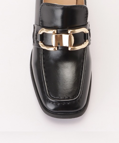 セール】チャンキーヒールビットローファー（ローファー）｜Lace