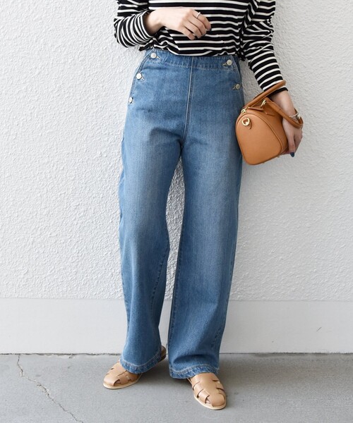 SHIPS any（シップス エニィ）の「SHIPS any:〈ウォッシャブル〉マリン ストレート デニム パンツ［SHIPS any DENIM］◇（デニムパンツ・レディース・ブルー・36/38/40）」の11枚目の写真