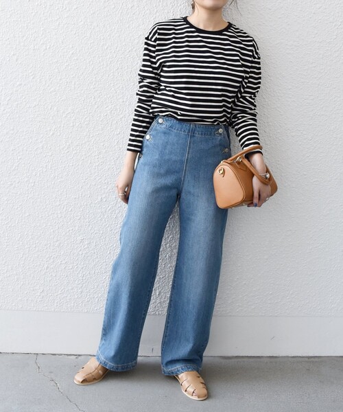 SHIPS any（シップス エニィ）の「SHIPS any:〈ウォッシャブル〉マリン ストレート デニム パンツ［SHIPS any DENIM］◇（デニムパンツ・レディース・ブルー・36/38/40）」の16枚目の写真