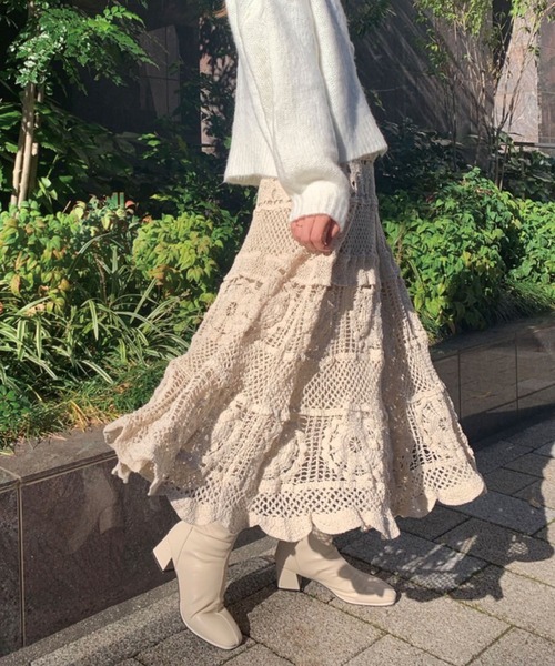 CORNERS（コーナーズ）の「クロシェレーススカート（スカート）」 - WEAR