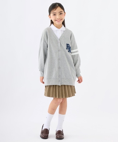 repipi armario（レピピ アルマリオ）の「【repipi armario / レピピアルマリオ】キッズ裏毛カーディガン（カーディガン/ボレロ・キッズ・杢グレー/ホワイト/ピンク・140/150/160/170）」の18枚目の写真