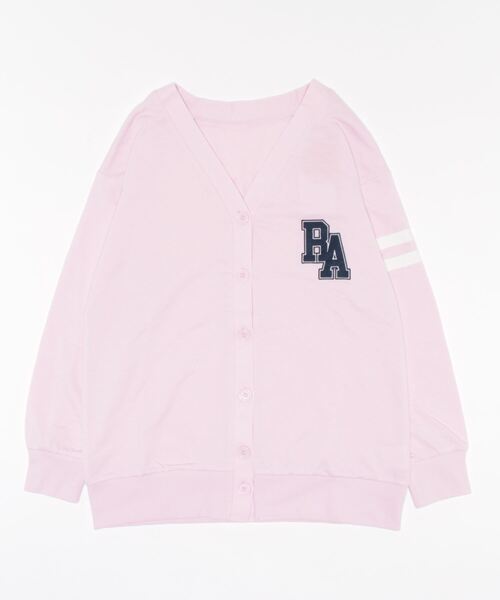 repipi armario（レピピ アルマリオ）の「【repipi armario / レピピアルマリオ】キッズ裏毛カーディガン（カーディガン/ボレロ・キッズ・杢グレー/ホワイト/ピンク・140/150/160/170）」の5枚目の写真