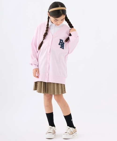 repipi armario（レピピ アルマリオ）の「【repipi armario / レピピアルマリオ】キッズ裏毛カーディガン（カーディガン/ボレロ・キッズ・杢グレー/ホワイト/ピンク・140/150/160/170）」の12枚目の写真