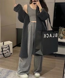 ロング丈ニットカーディガン