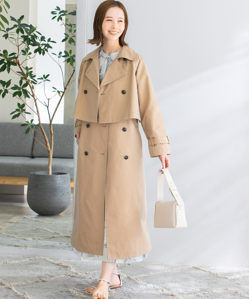 ROSSO ベージュ トレンチコート アーバンリサーチ ロッソ URBAN RESEARCH ROSSO 撥水オーバートレンチ