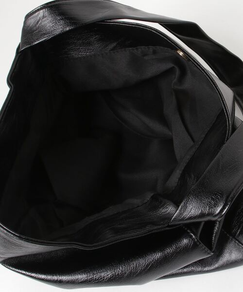 セール】【SETUP7】フェイクレザーワンハンドルドレープトートバッグ