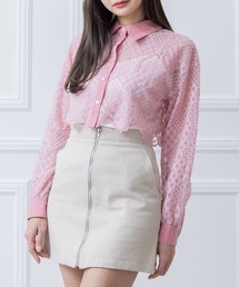 clear | 長袖刺繍レースシアーシャツ≪2023SS新作≫(シャツ/ブラウス)