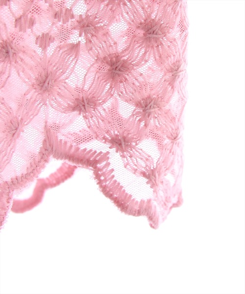 clear（クリア）の「長袖刺繍レースシアーシャツ[クロップド丈 骨格ウェーブ]（シャツ/ブラウス・レディース・ピンクベージュ/ベージュ/ブラック/オフホワイト・F）」の10枚目の写真