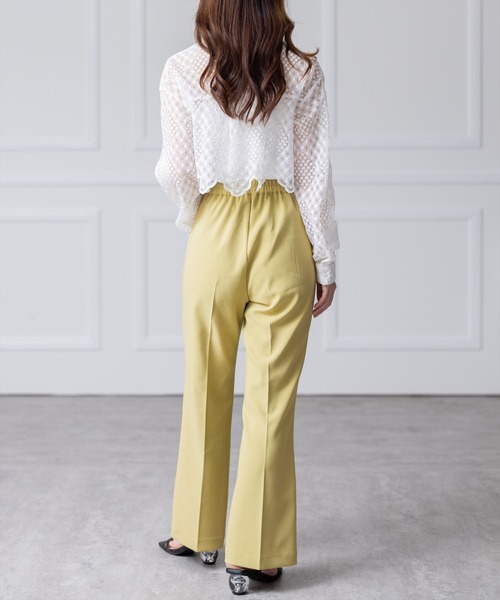 clear（クリア）の「長袖刺繍レースシアーシャツ[クロップド丈 骨格ウェーブ]（シャツ/ブラウス・レディース・ピンクベージュ/ベージュ/ブラック/オフホワイト・F）」の20枚目の写真